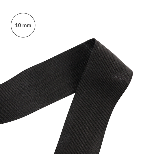 Taśma elastyczna (guma) - 10 mm/1 m czarna