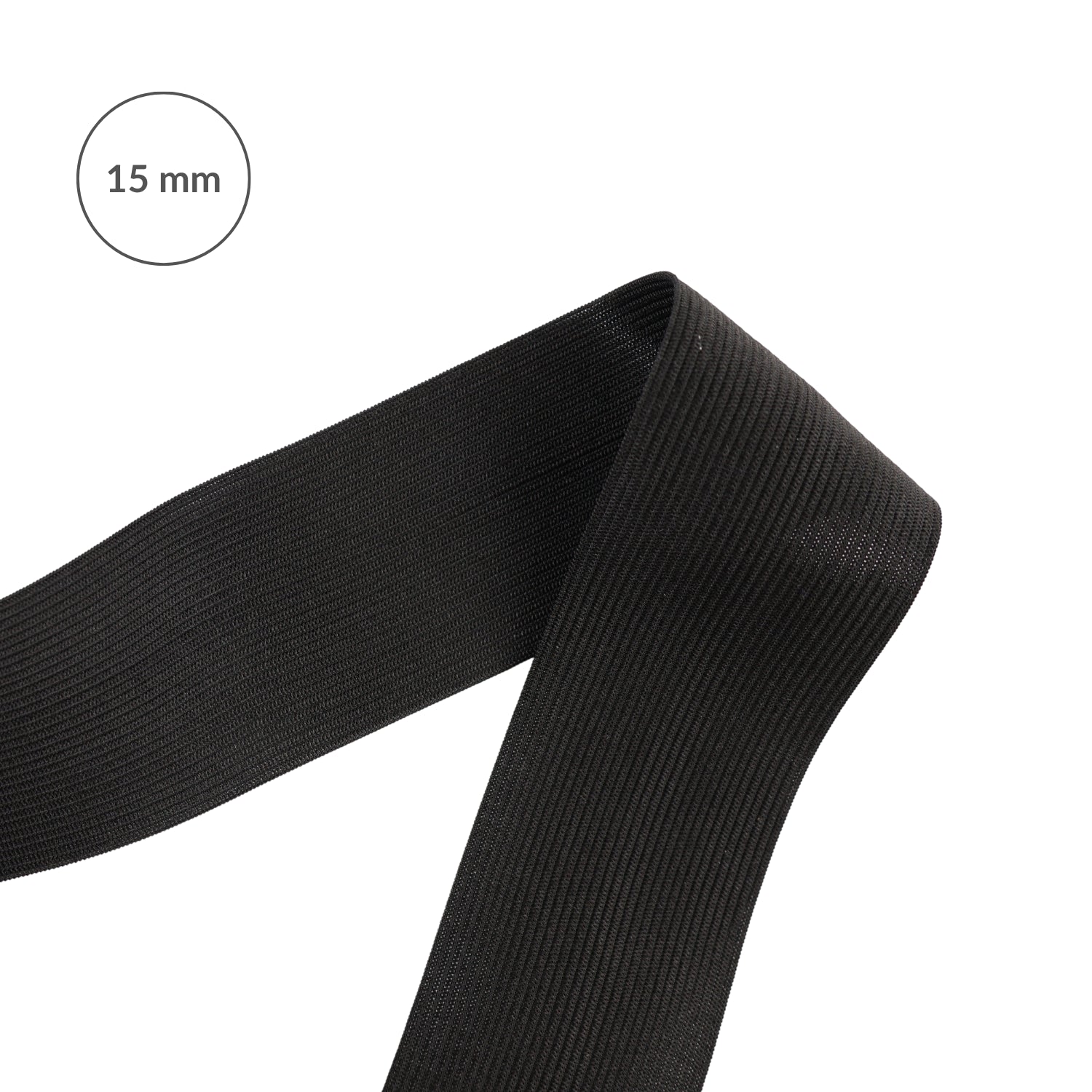 Elastic band - 15 mm/5 m black
