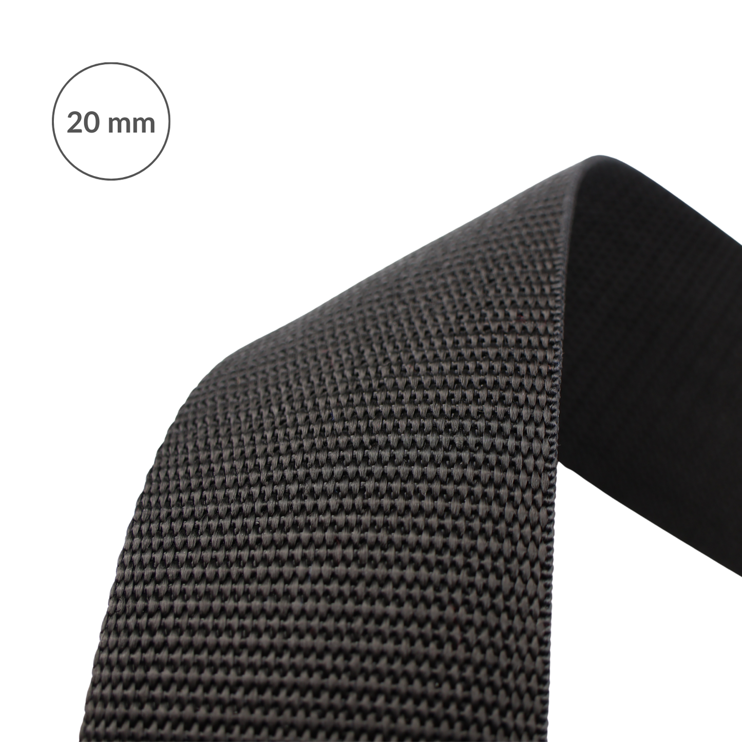 Taśma nośna - polipropylenowa 20 mm/1 m czarna