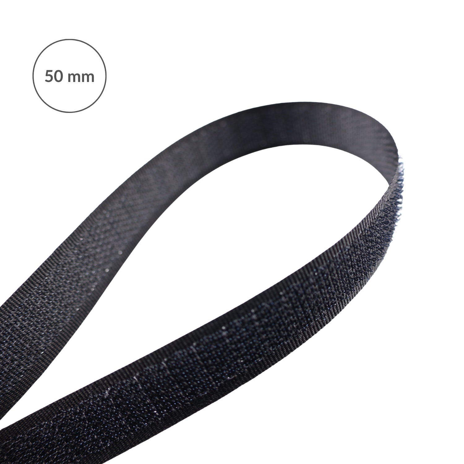 Hook and loop tape - hook 50 mm/1 m black