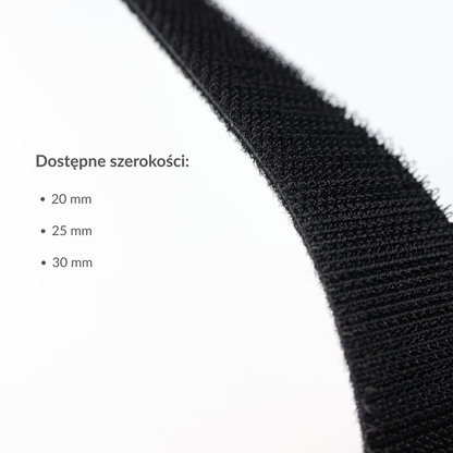 Taśma rzep - dwustronna 20 mm/1 m nylonowa czarna