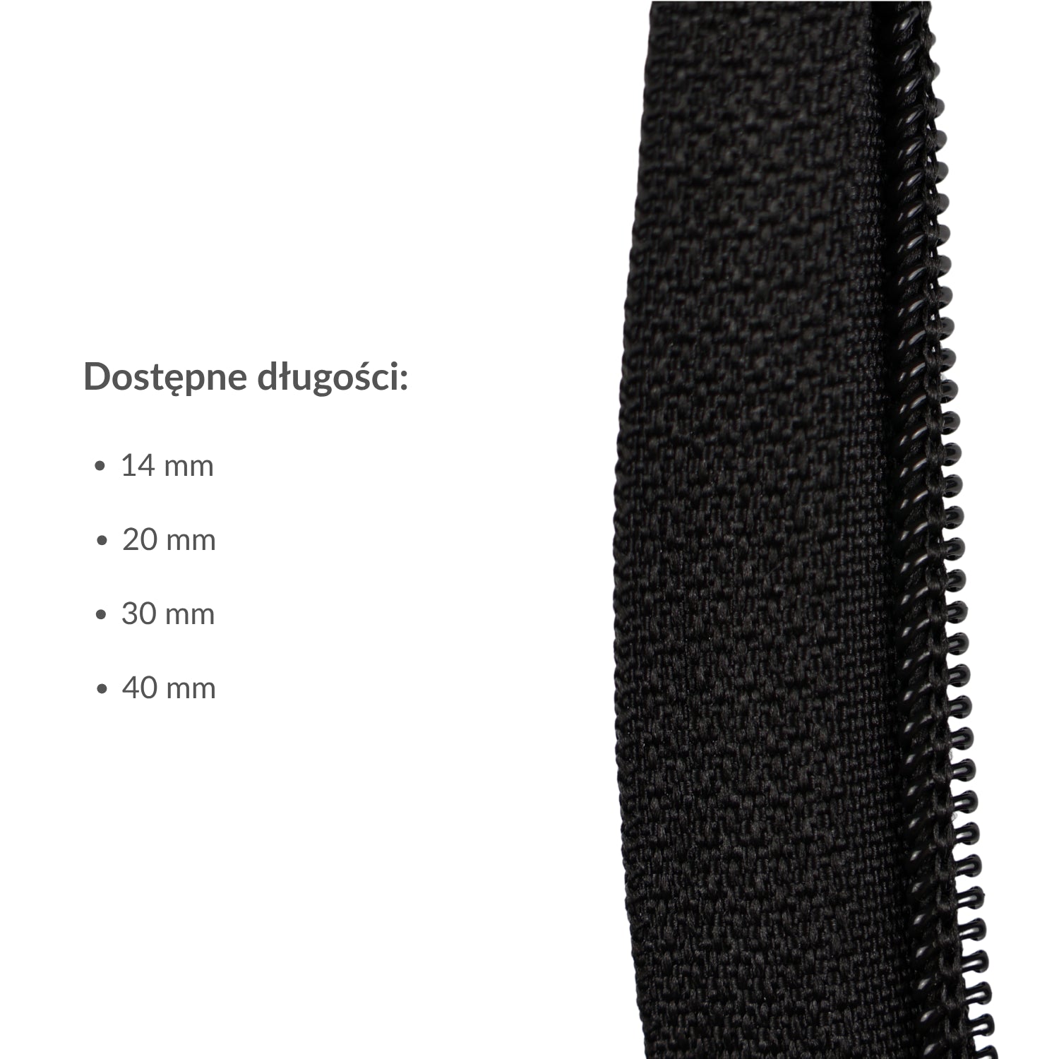 Zipper - #5 coil non-separable auto-lock 14cm