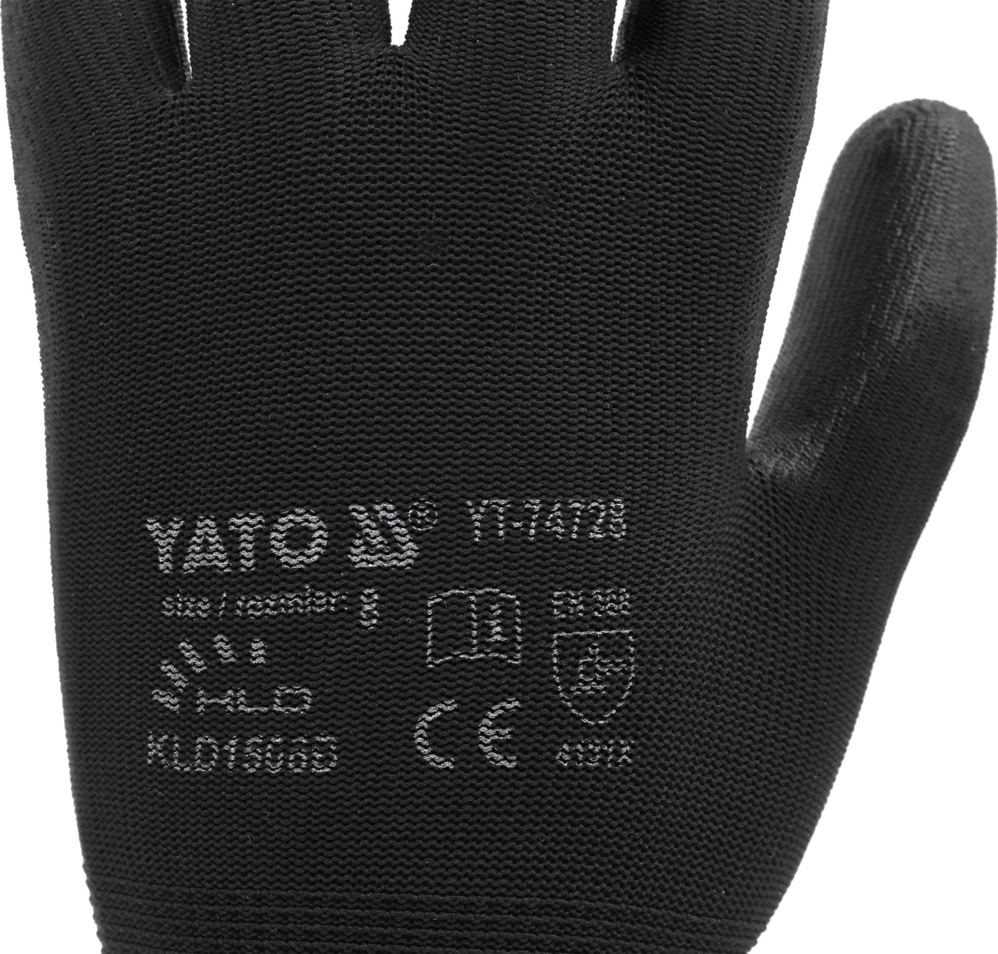 Rękawice robocze nylon/pu Yato - czarne rozmiar 10