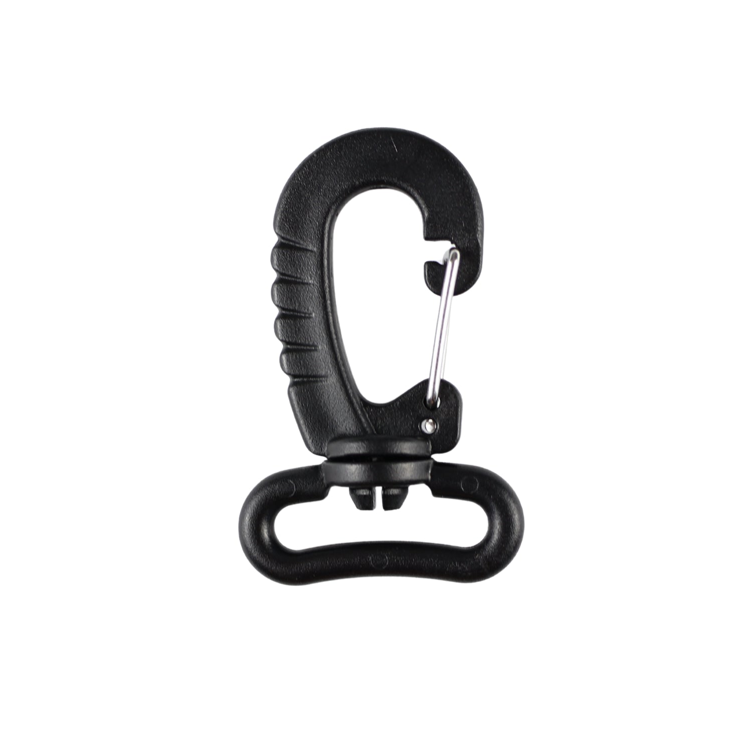 Plastic swivel snap hook - 25 mm black, 1 pc.