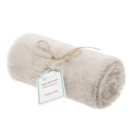 Futro pluszowe DpCraft - 15 cm/1 m beżowe