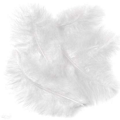 Pióra indycze DpCraft - 15 cm, 5 szt. białe
