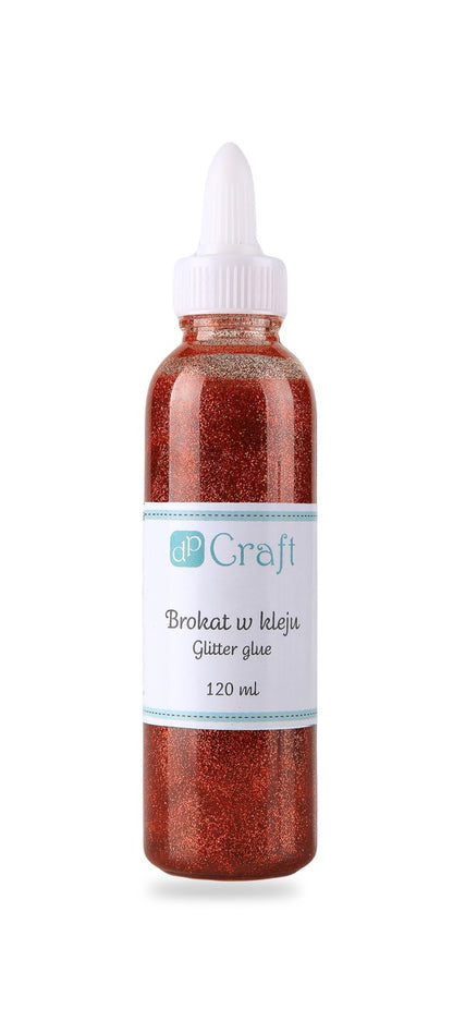 Brokat w kleju DpCraft - 120 ml czerwony