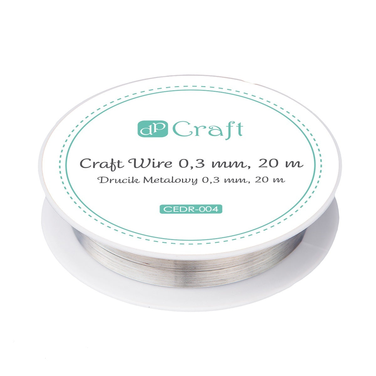 Drucik metalowy DpCraft - 0,3 mm/20 m srebrny