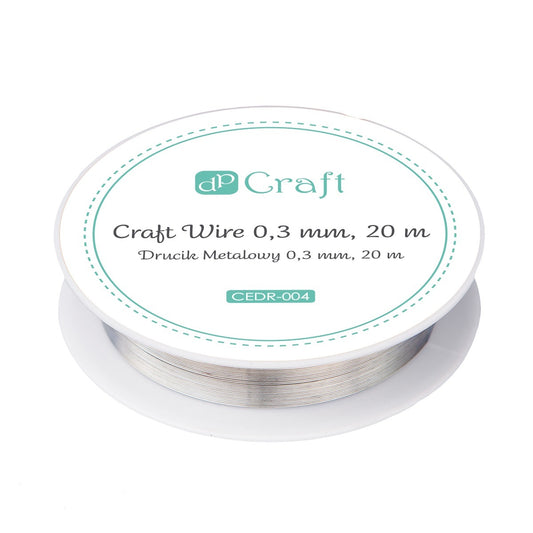 Drucik metalowy DpCraft - 0,3 mm/20 m srebrny